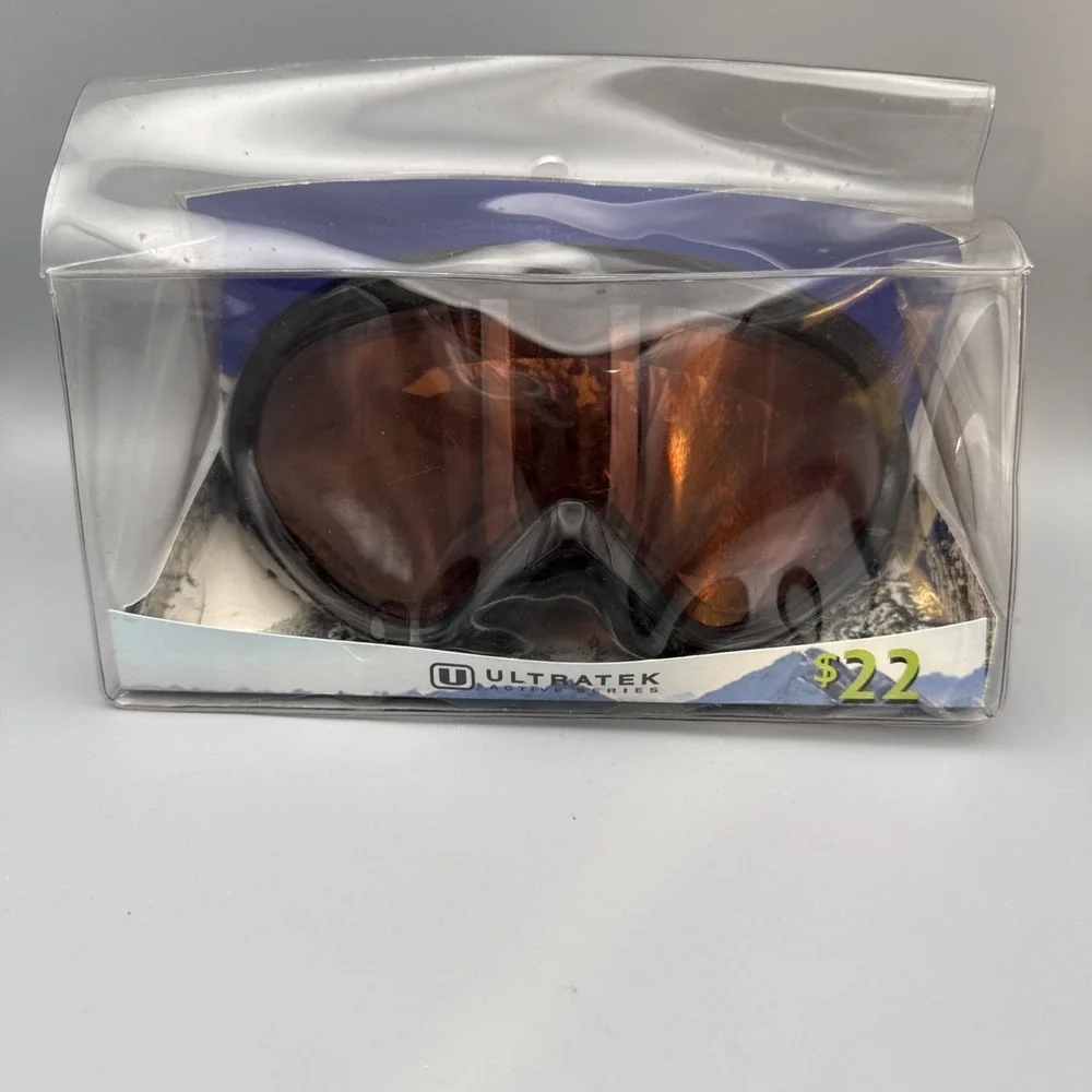 Ultratek Active Series -Anti Fog UVA UVB=High Performance Ski Snow Sport Goggles